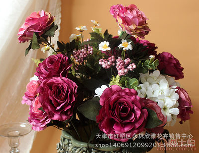 天津欣雅花藝 仿真玫瑰新風尚，廠家直供賦能歐式花藝